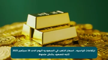 ارتفاعات قياسية.. أسعار الذهب في السعودية اليوم الأحد 28 سبتمبر 2025 تتجه للصعود بشكل ملحوظ